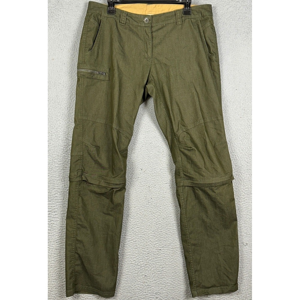Quechua Decathlon Pants Mens Medium-Large Olive Green Convertible Cargo Hiking